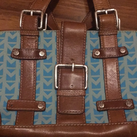 Michael by Michael Kors Brown and Teal Purse - Picture 8 of 8